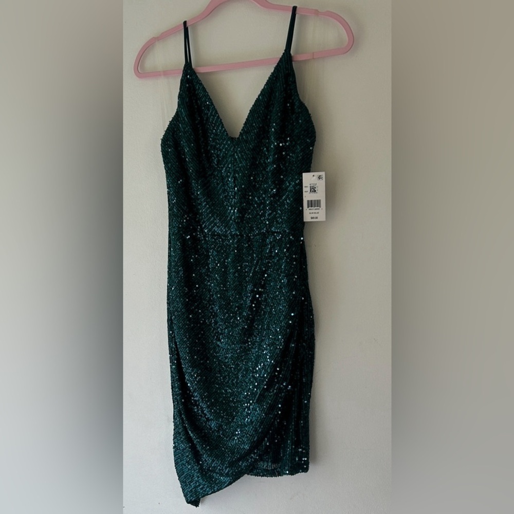 crystal doll dresses green | | Crystal Doll Sparkling Mini Dress Macys